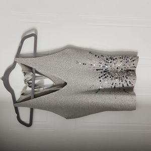 Gorgeous beaded silver knitted top